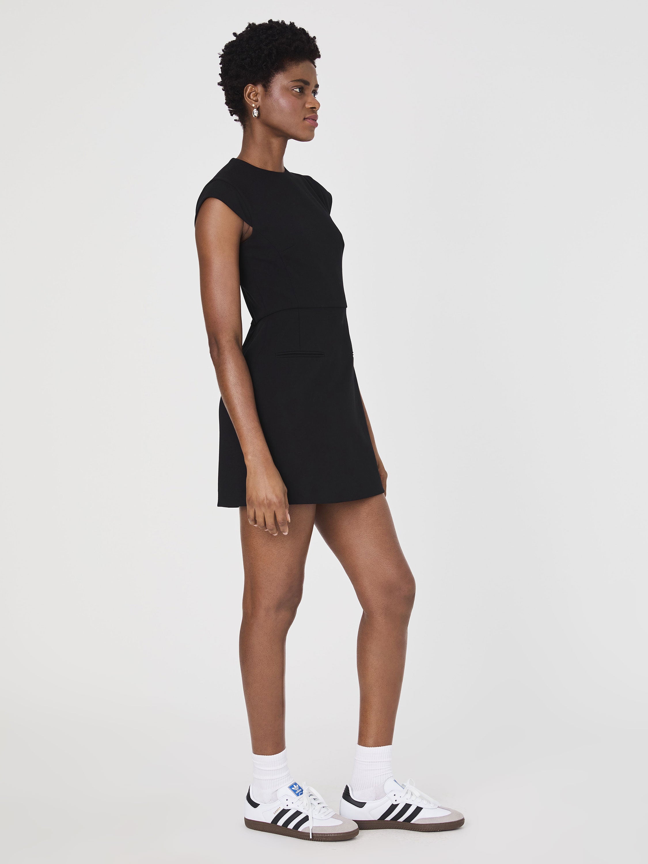 Whisper Mock Neck Mini Dress