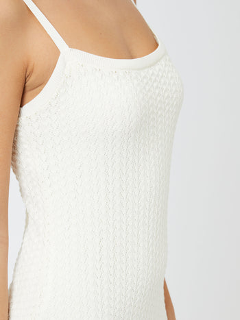 Cotton Pointelle Midi Dress