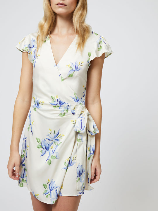 Vivian Ennis Satin Wrap Dress