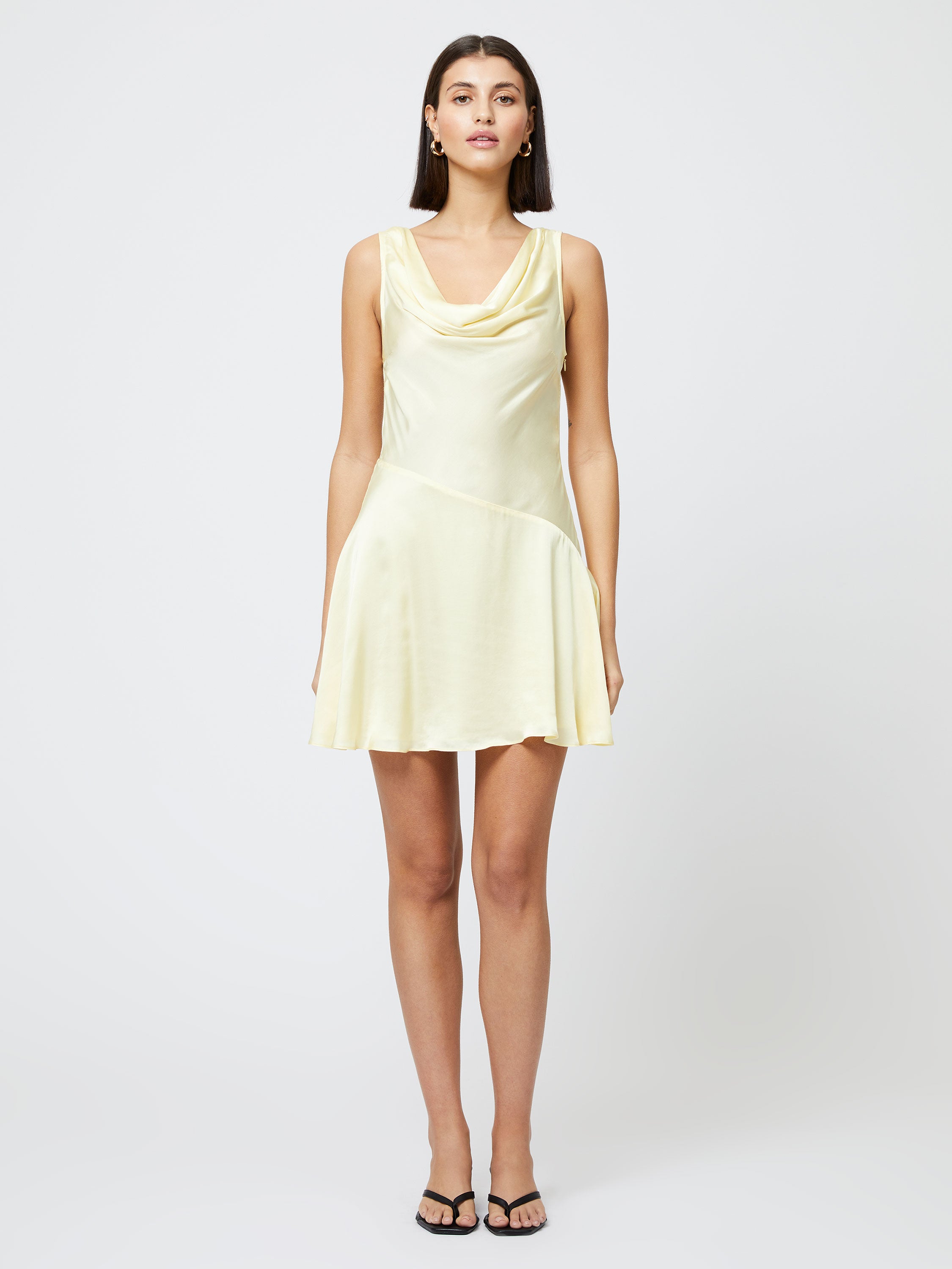 Oona Satin Asymmetrical Mini Dress