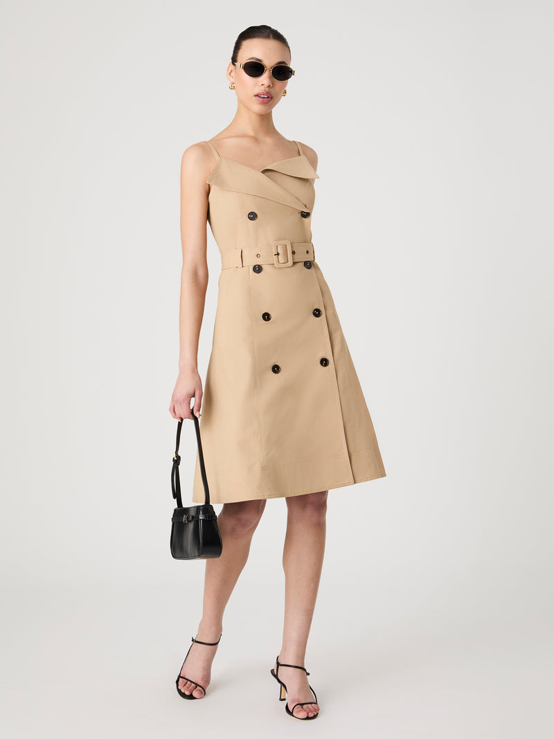 Lightweight Belted Trench Dress