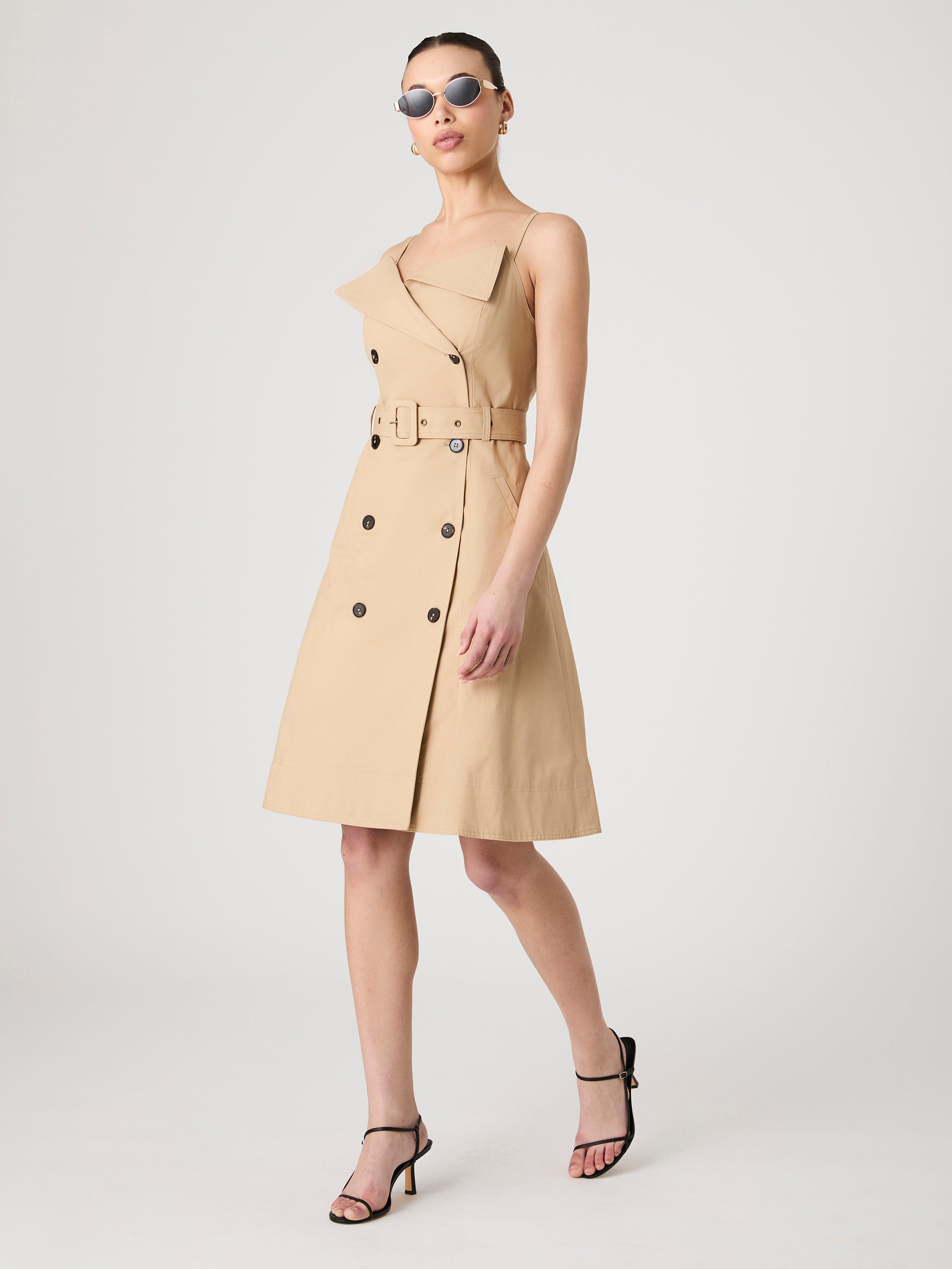 Lightweight Belted Trench Dress