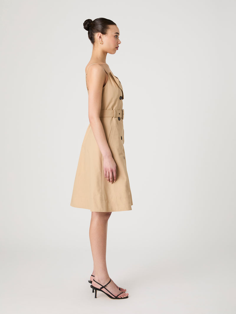 Lightweight Belted Trench Dress