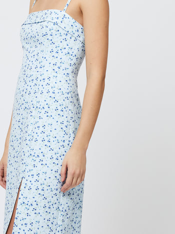 Echo Crepe Strappy Midi Dress