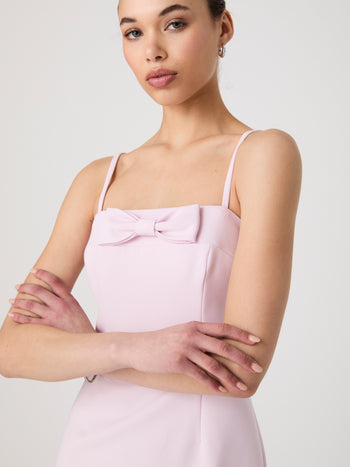 Whisper Strapless Bow Mini Dress