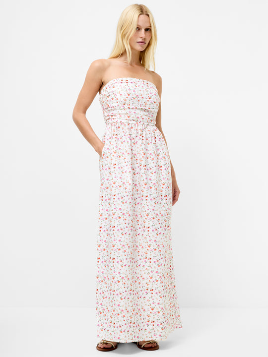 Nomi Cotton Strapless Midi Dress