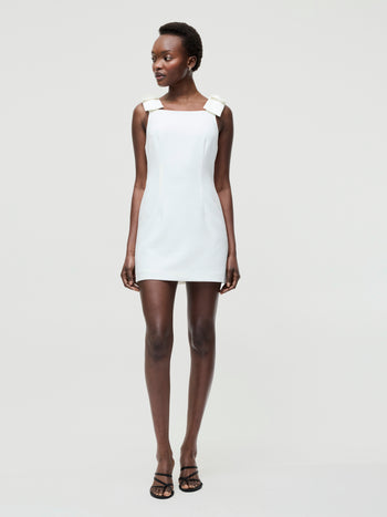 Whisper Bow Strap Mini Dress
