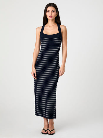 Bodycon Cross Back Midi Dress