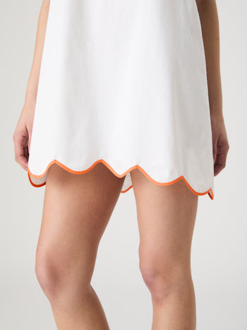 Alexis Poplin Scallop Hem Dress
