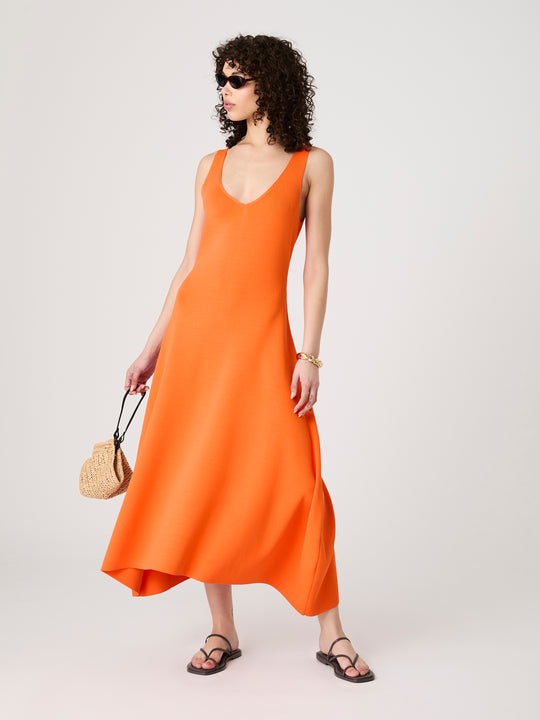 Fit & Flare Knit Midi Dress