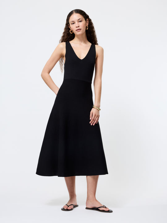 Fit & Flare Knit Midi Dress