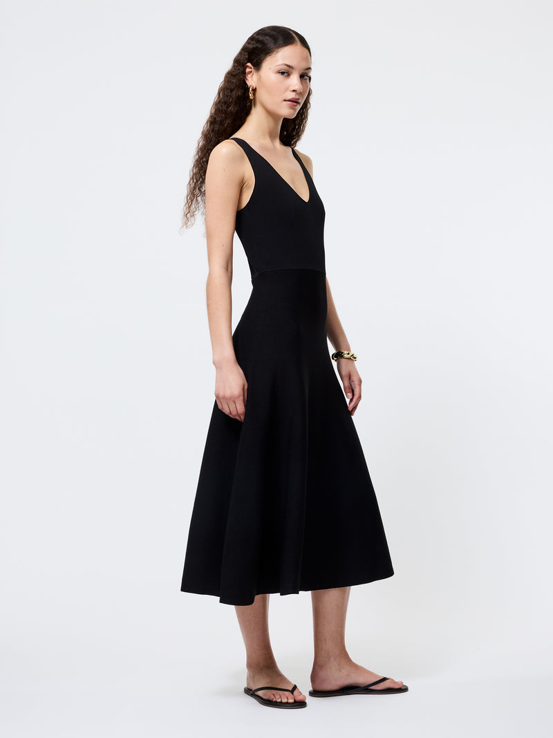 Fit & Flare Knit Midi Dress