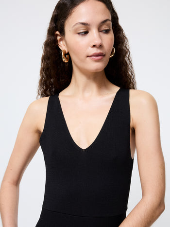 Fit & Flare Knit Midi Dress