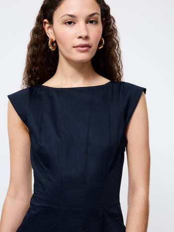 Multi Seam Sateen Dress