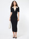 Cosysoft Contrast V-Neck Midi Dress