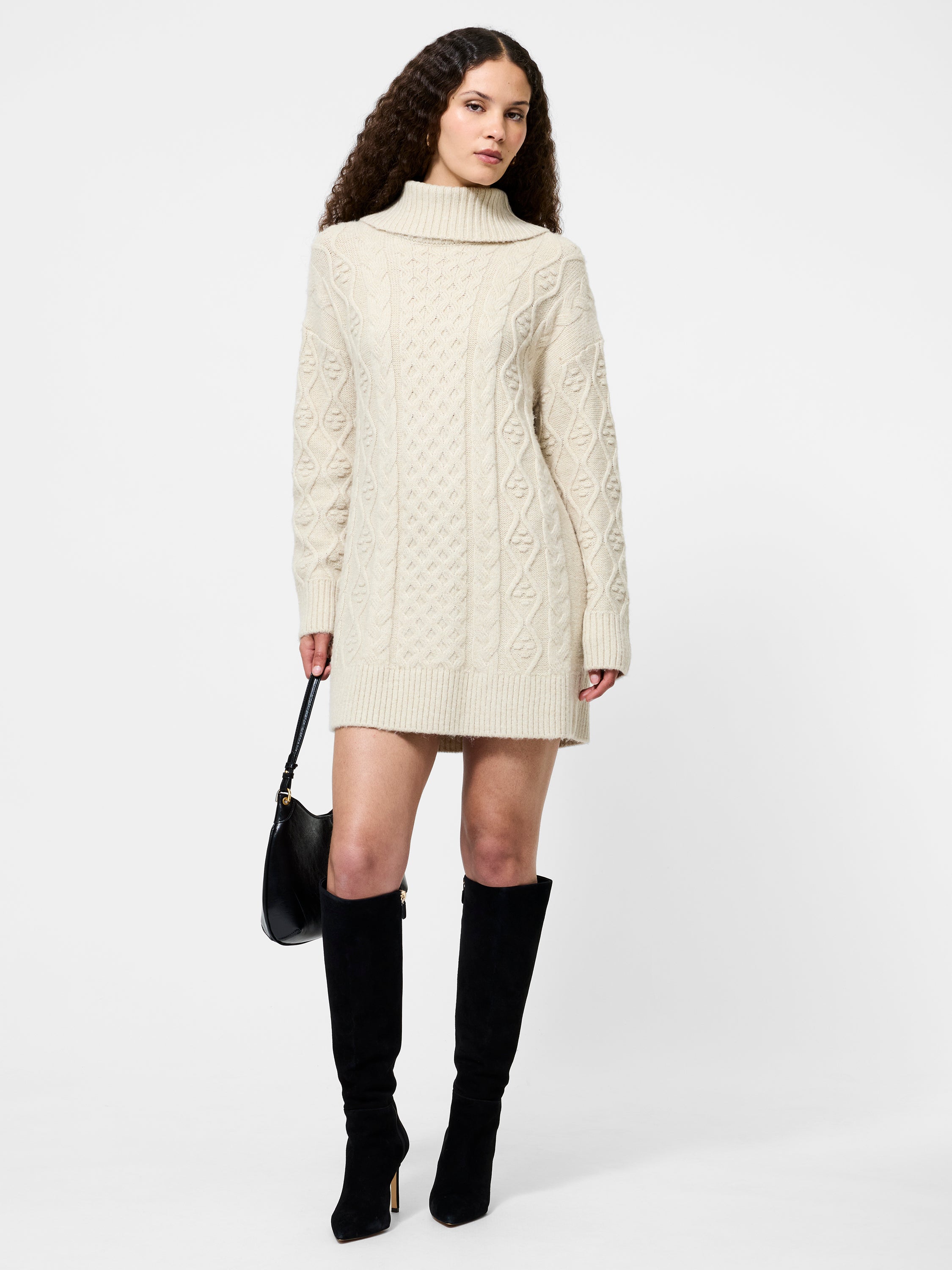 Makira Knit Turtleneck Mini Dress