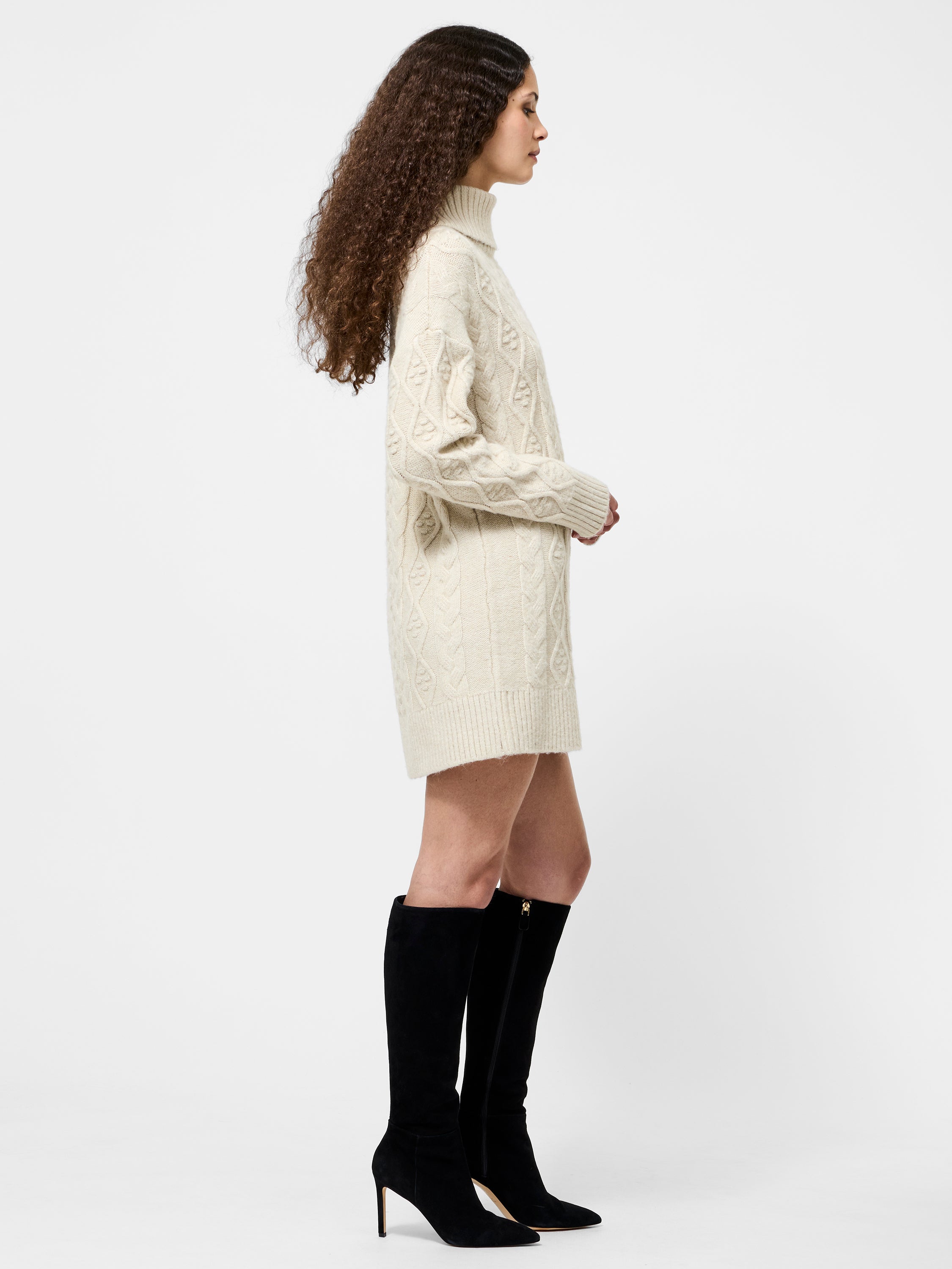 Makira Knit Turtleneck Mini Dress