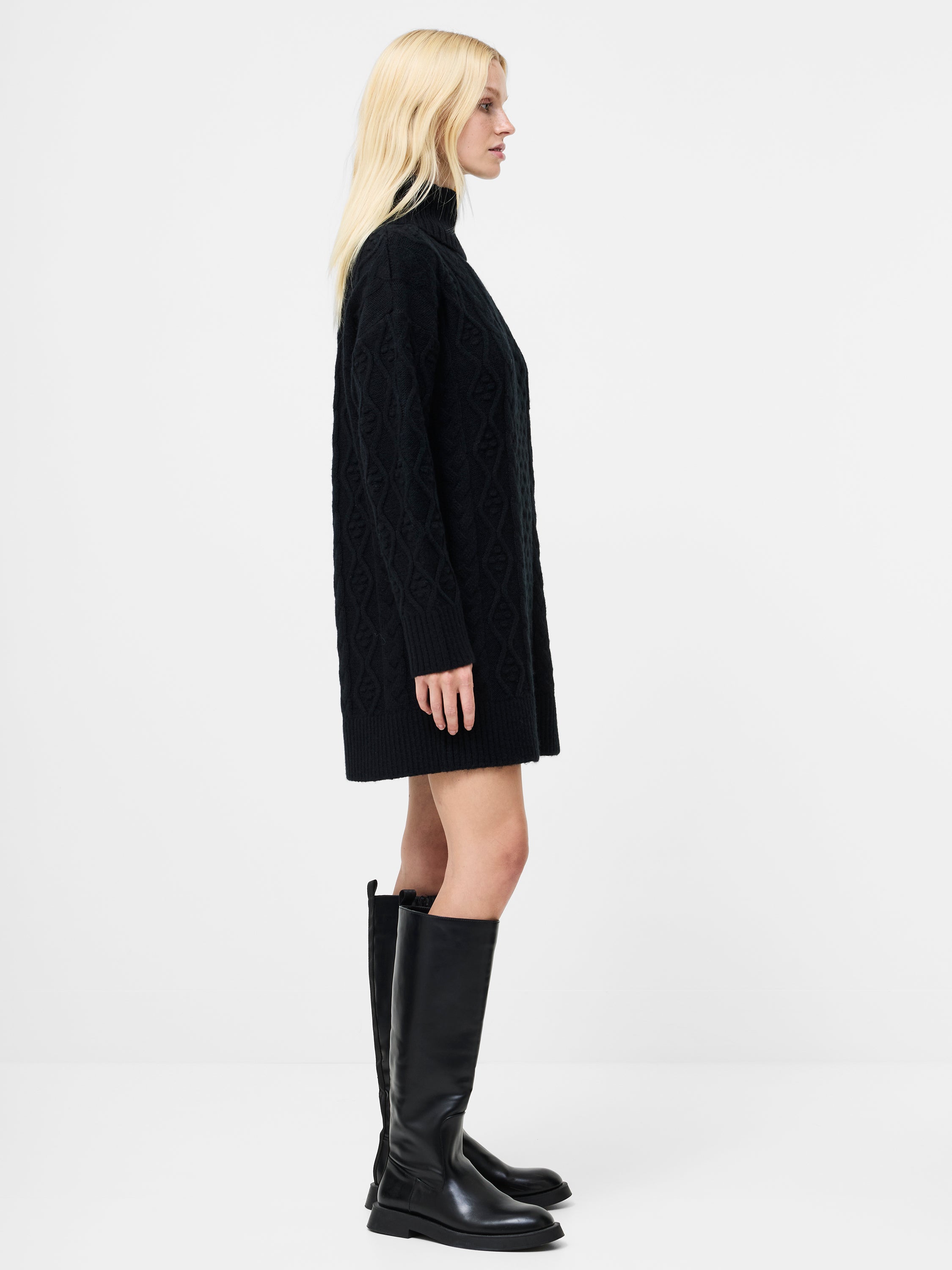 Makira Knit Turtleneck Mini Dress