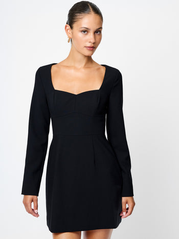 Whisper Sweetheart Long Sleeve Mini Dress