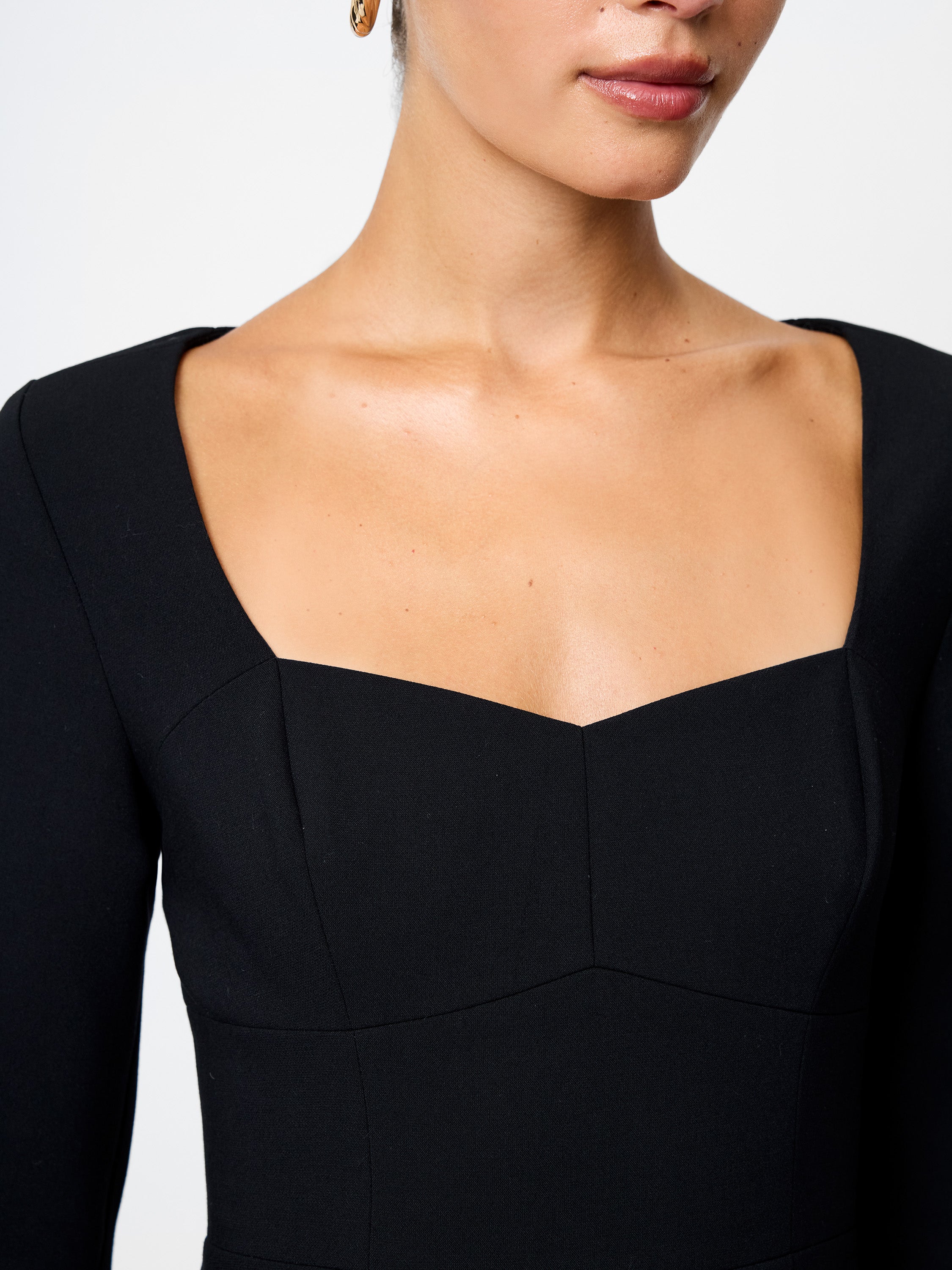 Whisper Sweetheart Long Sleeve Mini Dress