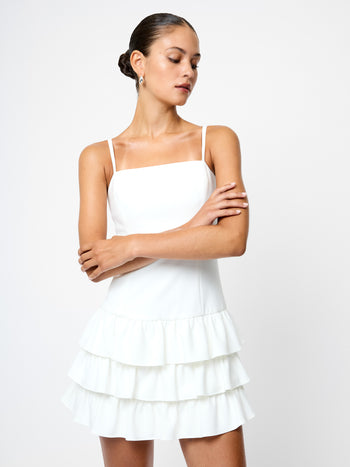 Whisper Tiered Ruffle Mini Dress