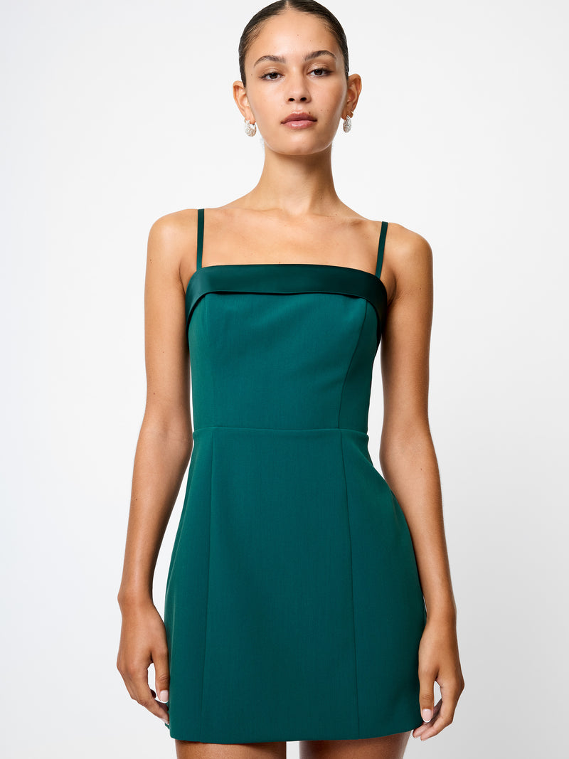 Azra Twill Foldover Mini Dress