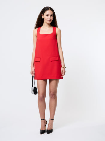 Whisper Square Neck Shift Dress