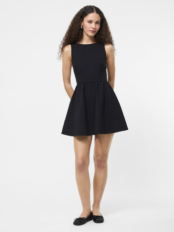 Azra Twill Low Back Mini Dress