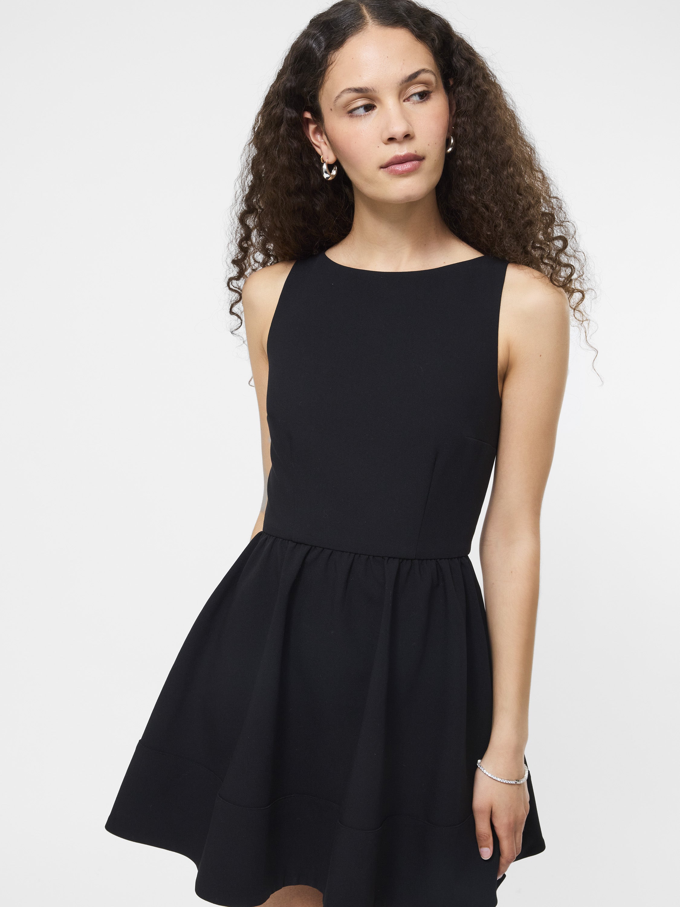 Azra Twill Low Back Mini Dress
