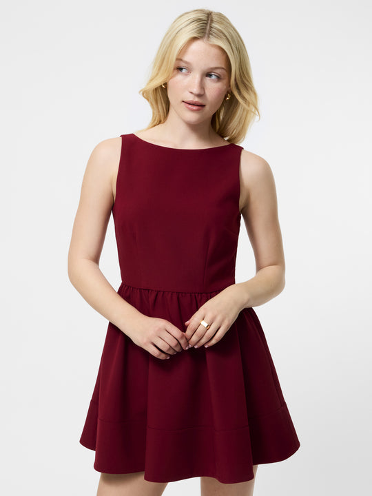Azra Twill Low Back Mini Dress