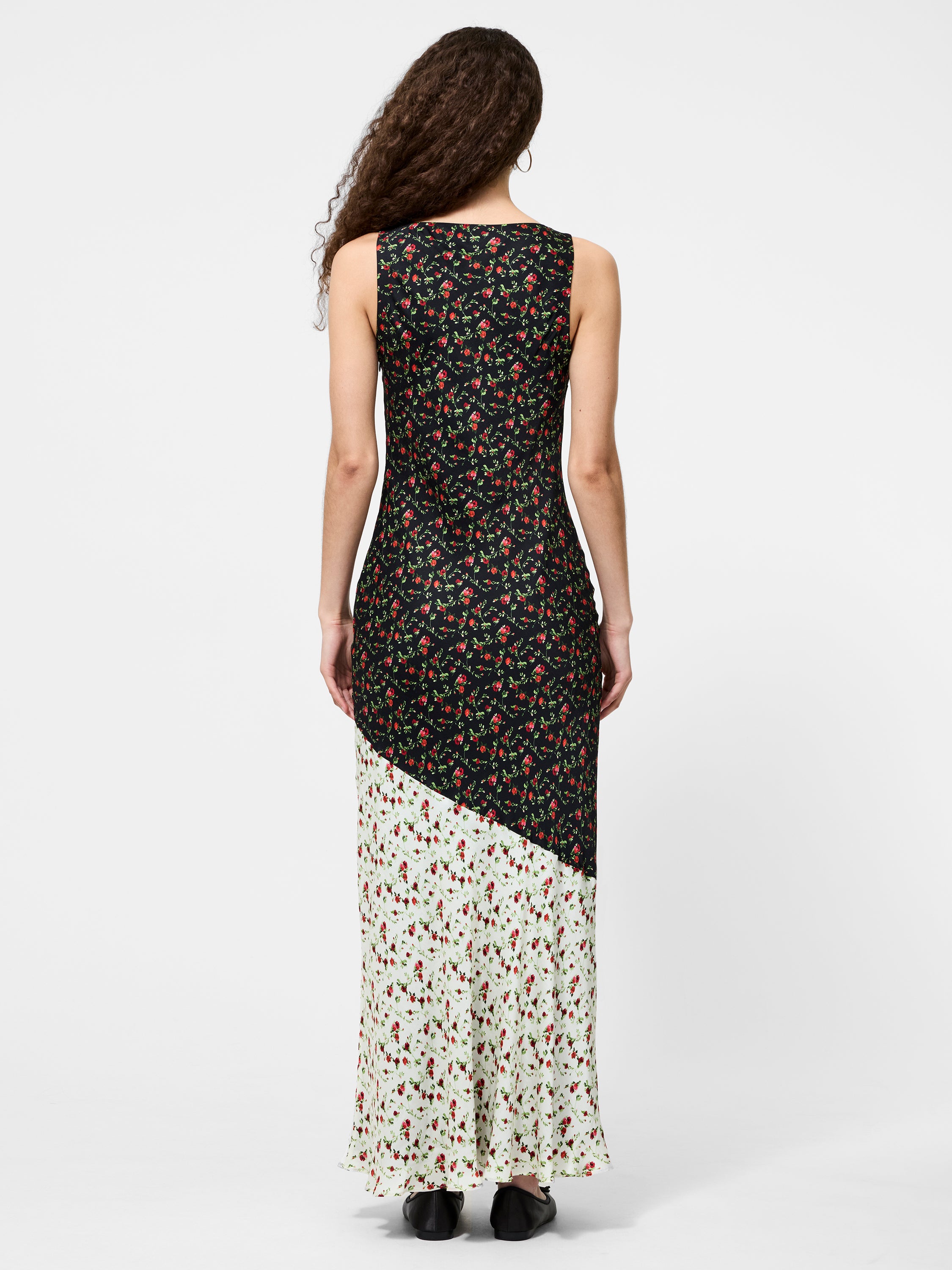 Julia Ditsy Bloom Colorblock Slip Dress