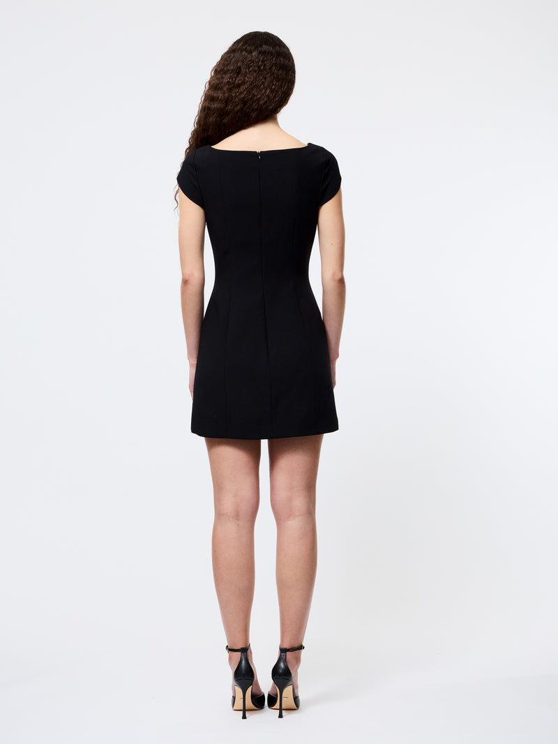 Azra Twill Cap Sleeve Mini Dress