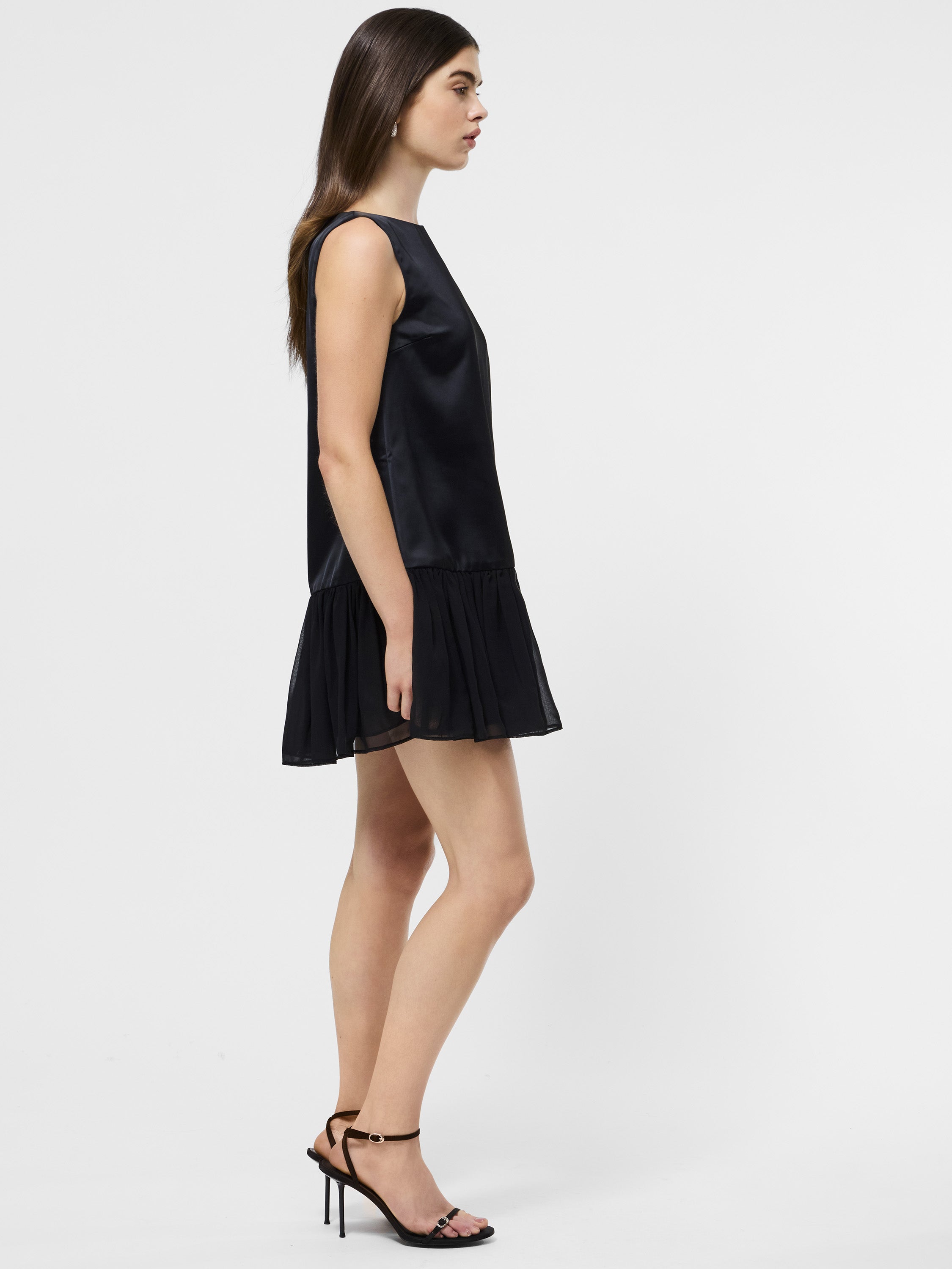 Marina Silky Drop Waist Mini Dress