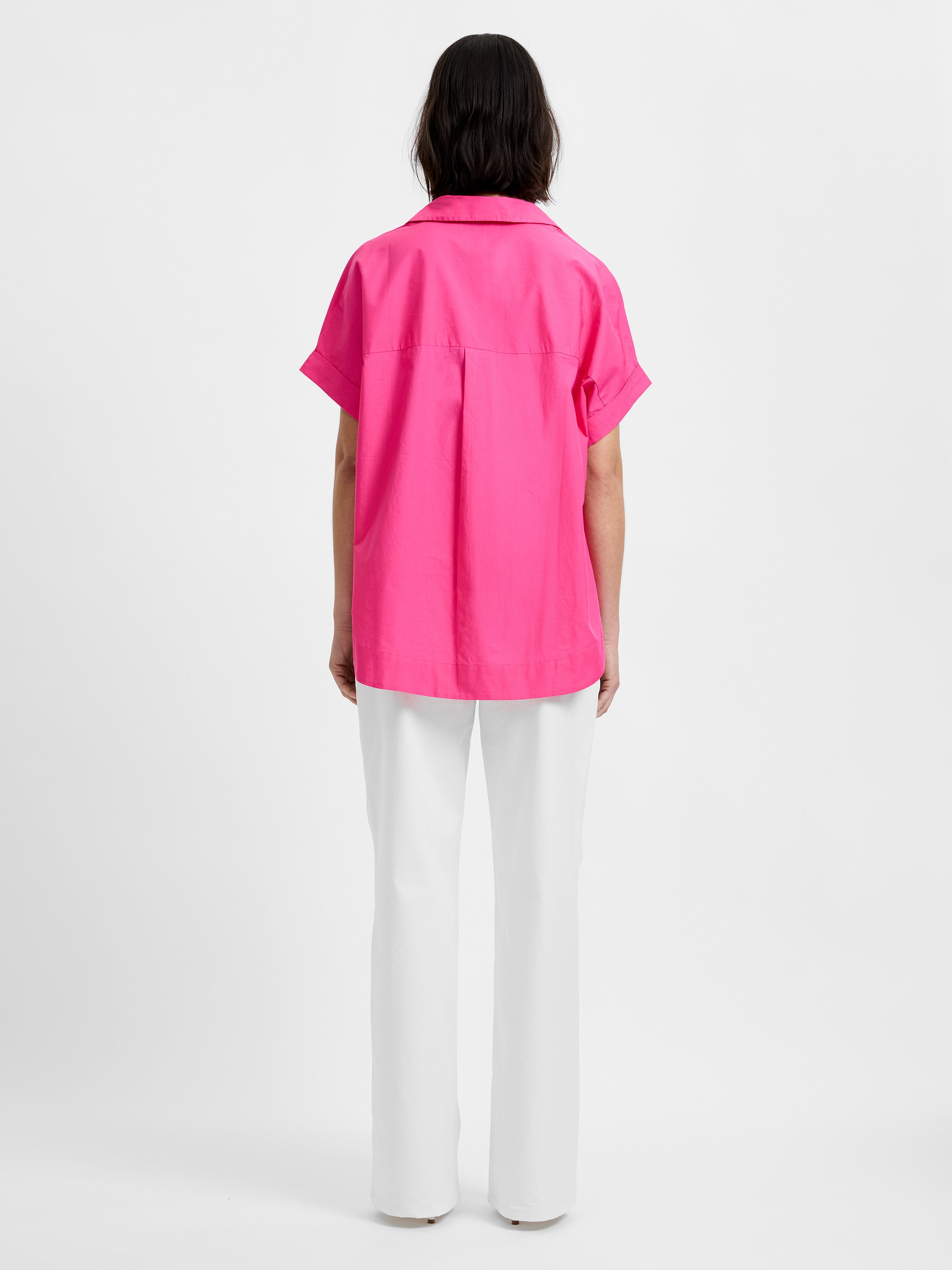 POPLIN COLLAR SHORT SLEEVE PULLOVER VIEW 3
