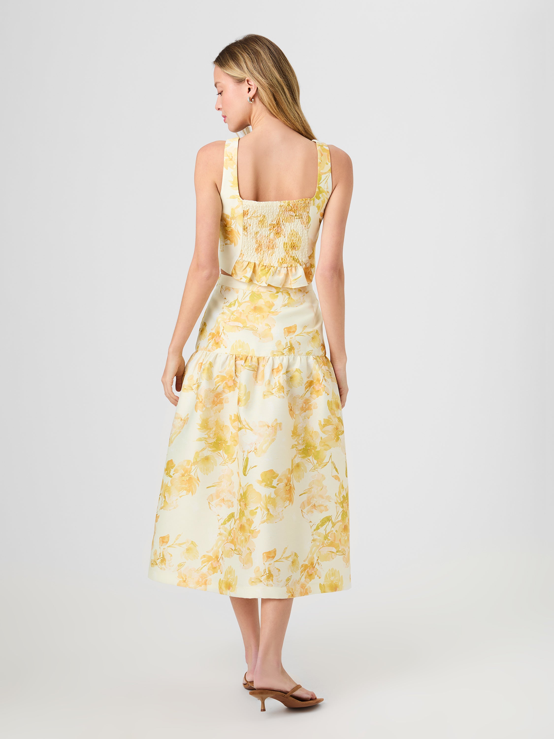 STRUCTURED TAFFETA SOPHIE FLEUR CROPPED TOP VIEW 3