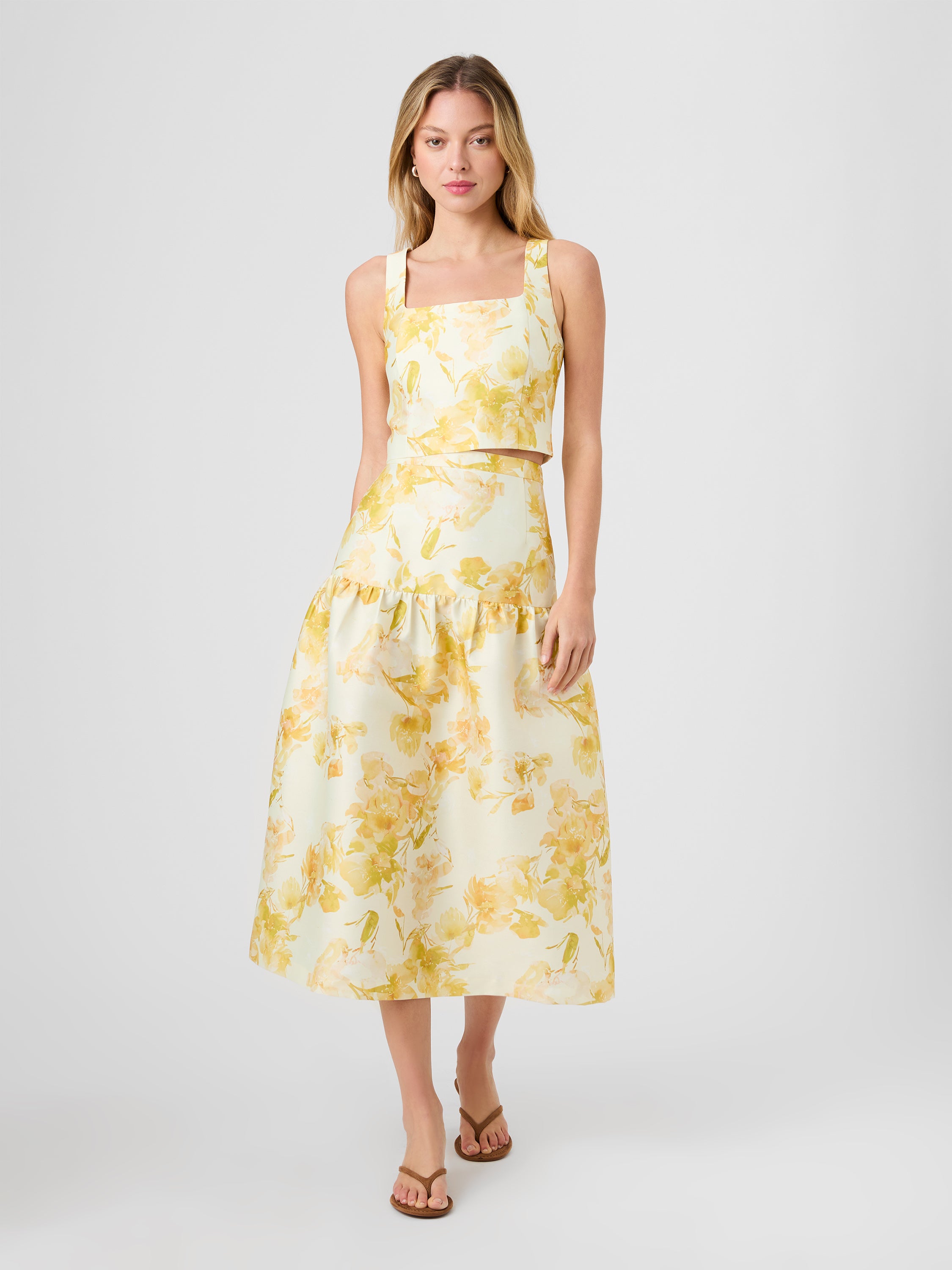 STRUCTURED TAFFETA SOPHIE FLEUR CROPPED TOP VIEW 7