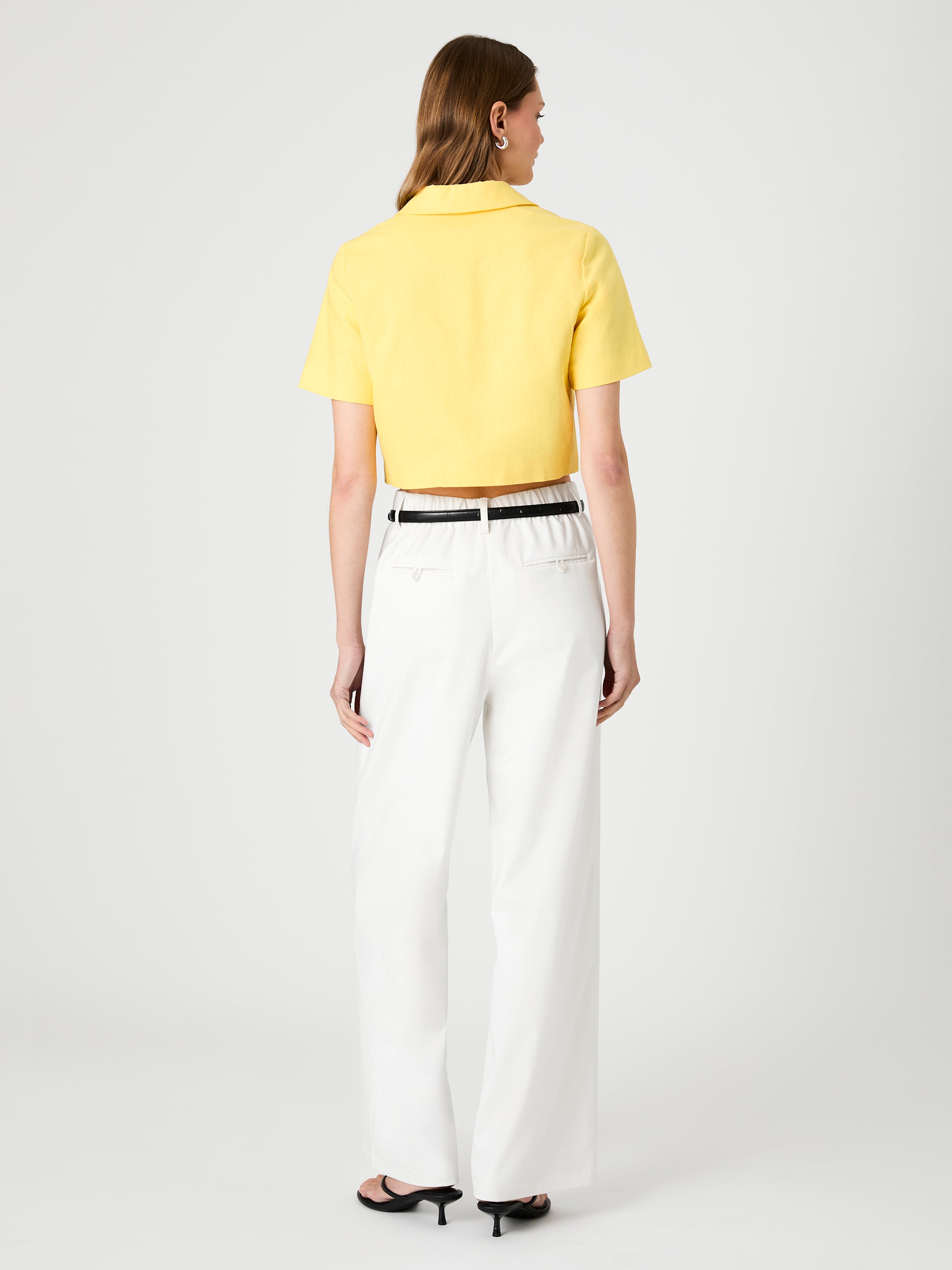 THEO LINEN OVERSIZED COLLAR TOP VIEW 5 | New Arrivals