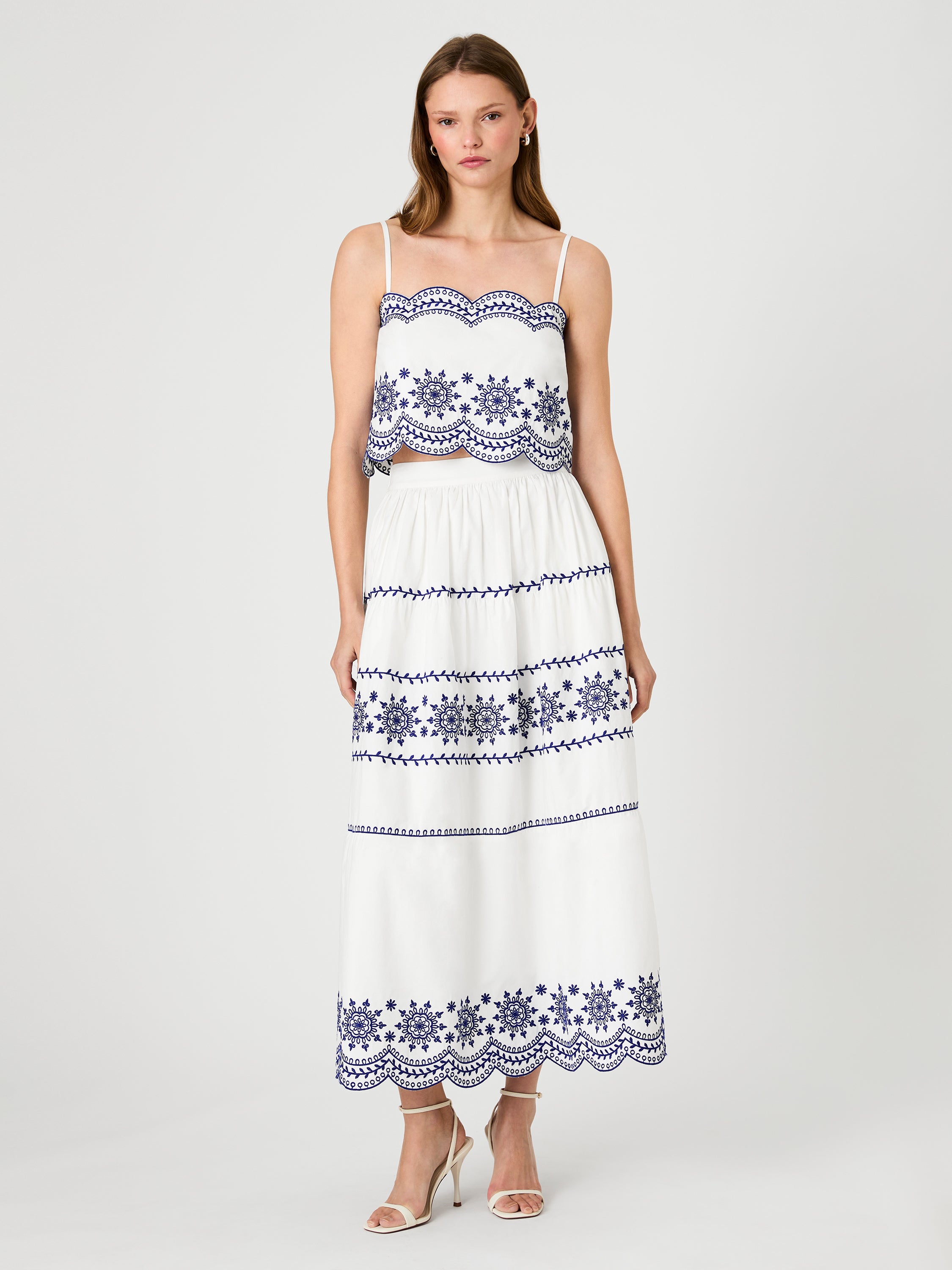 ALISSA COTTON EMBROIDERED STRAPPY TOP VIEW 6