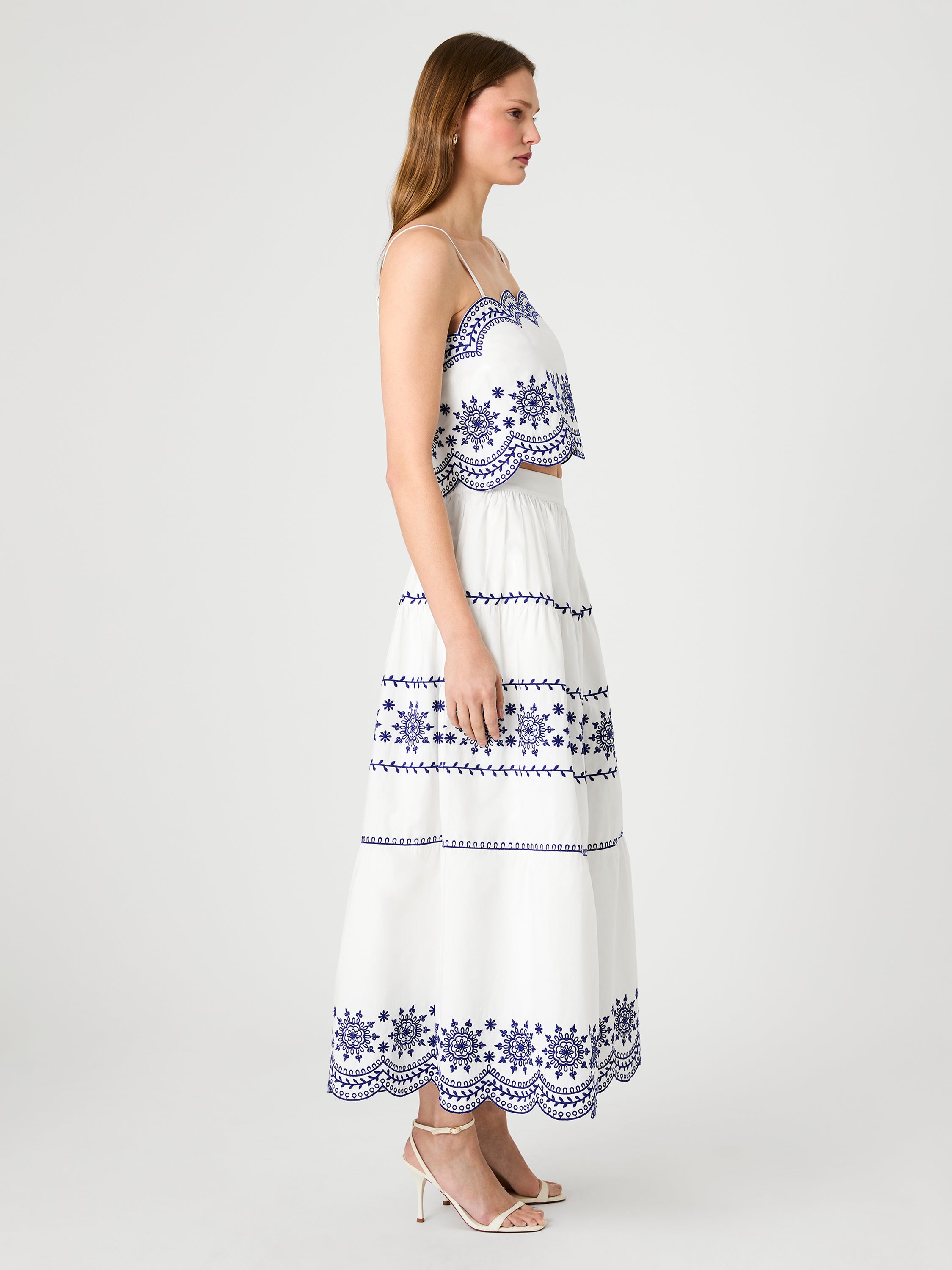ALISSA COTTON EMBROIDERED STRAPPY TOP VIEW 5