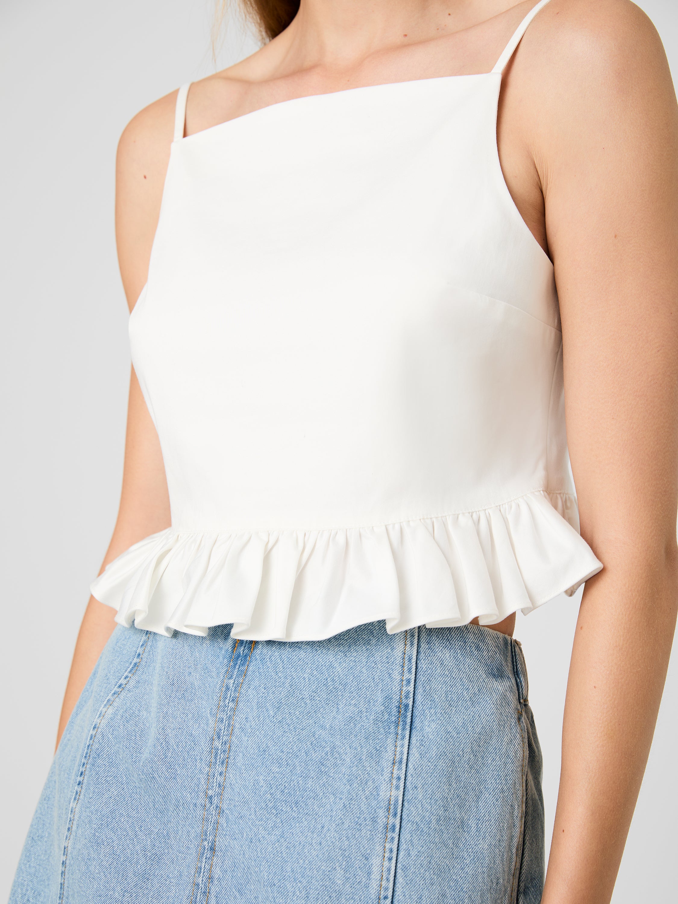LILAH STRETCH RUFFLE PEPLUM TOP VIEW 4