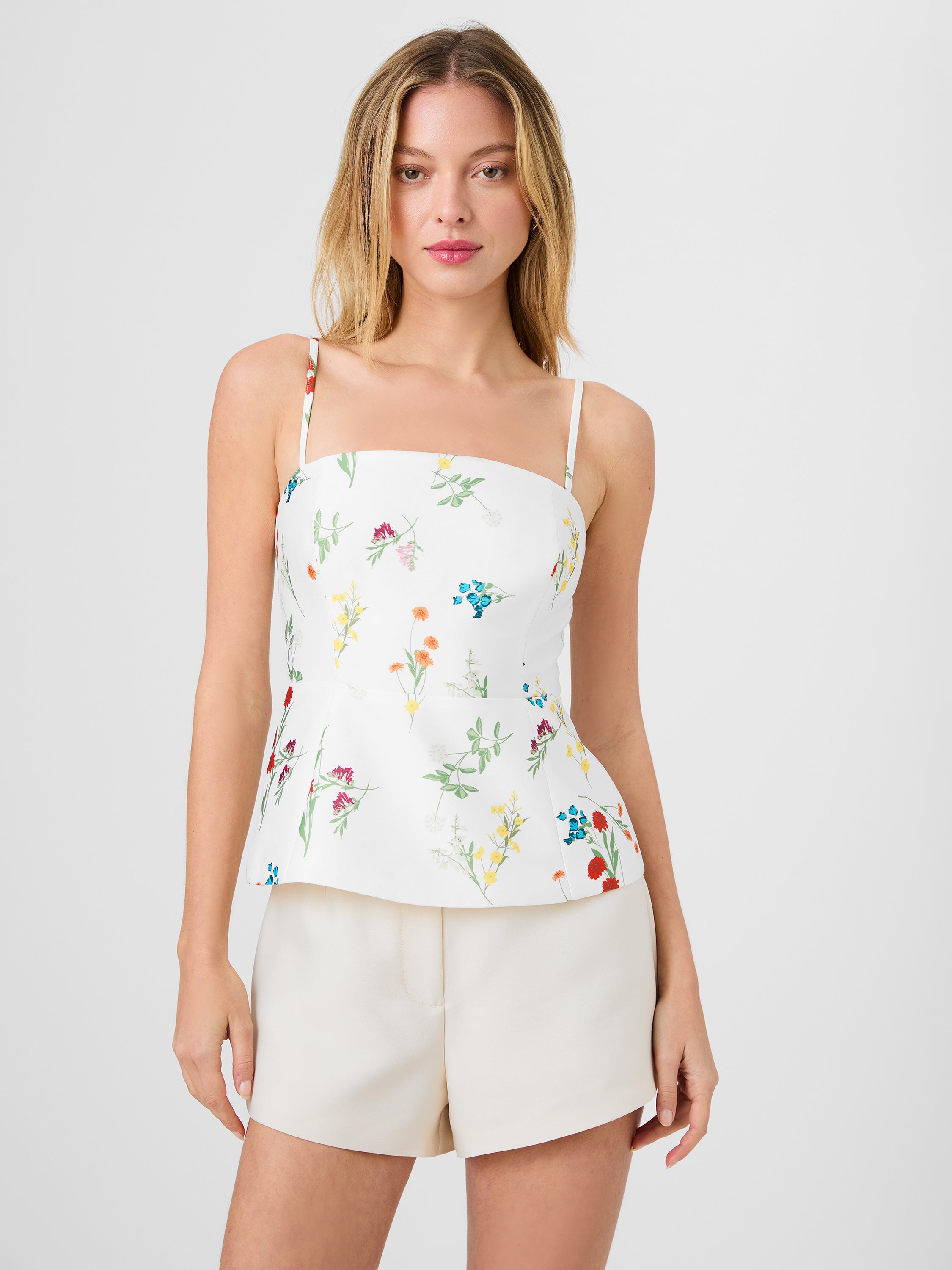 Christine Fleur Structured Taffeta Peplum Top | French Connection US