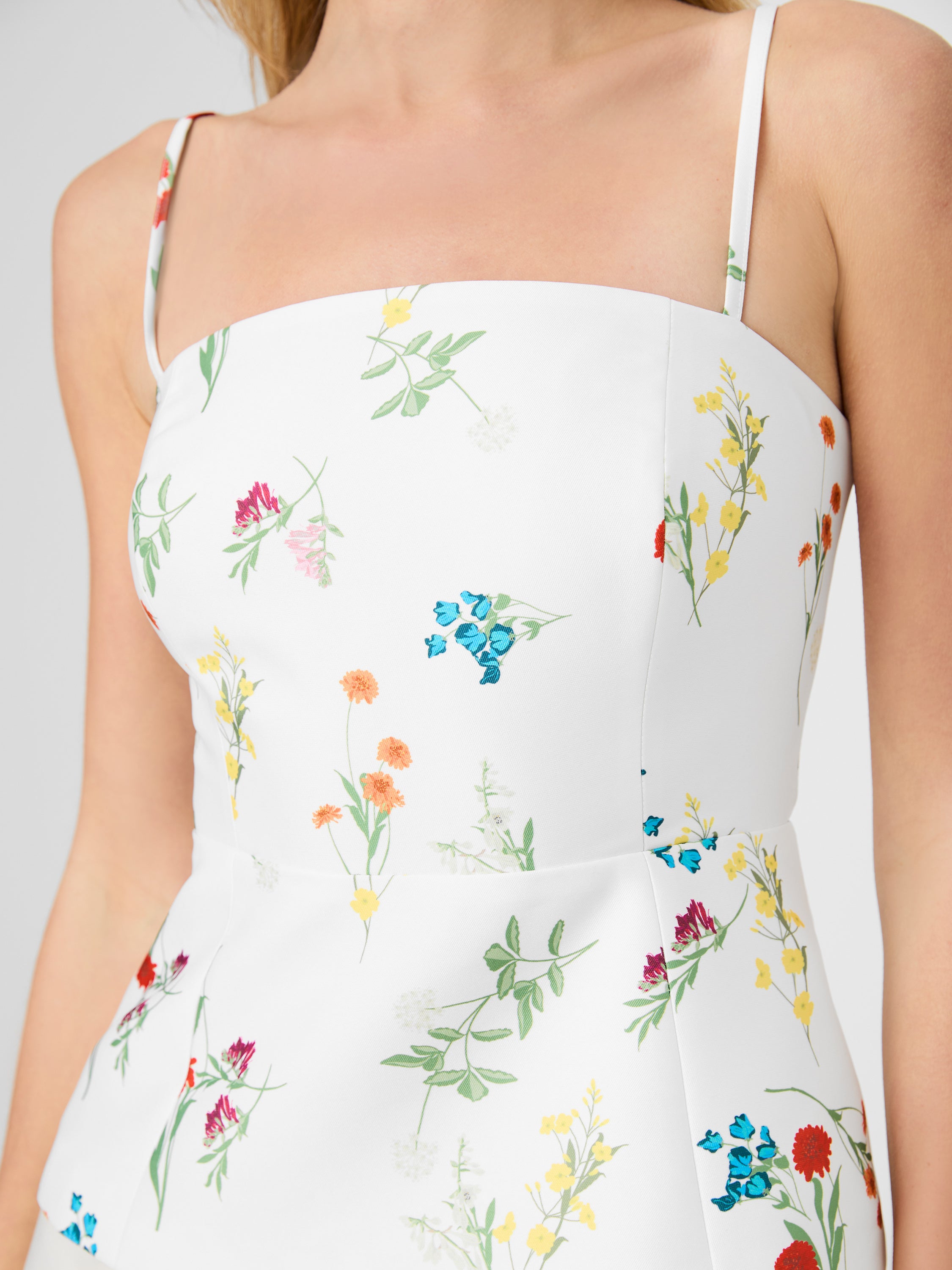 CHRISTINE FLEUR STRUCTURED TAFFETA PEPLUM TOP VIEW 4
