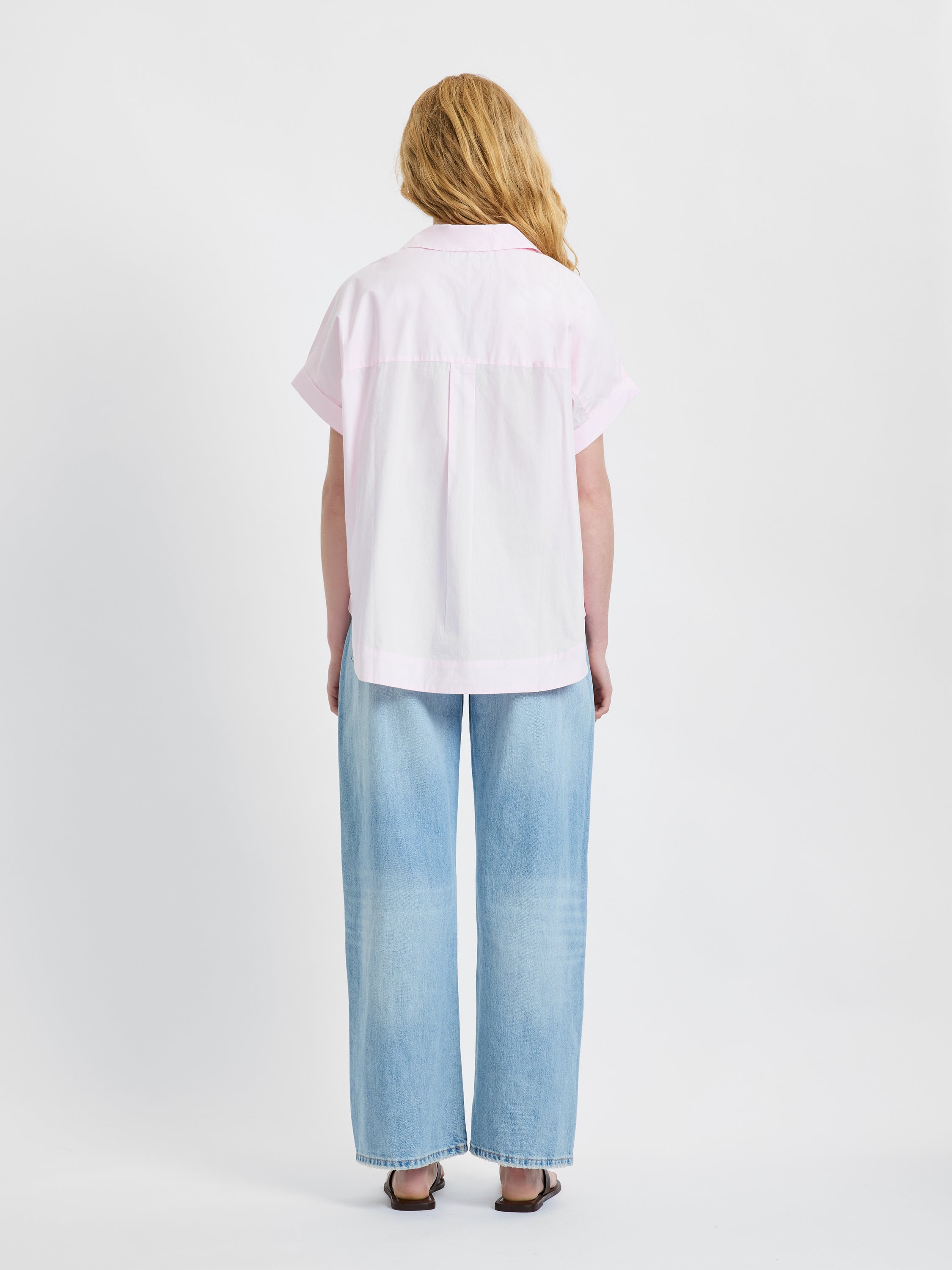 POPLIN COLLAR SHORT SLEEVE PULLOVER VIEW 4