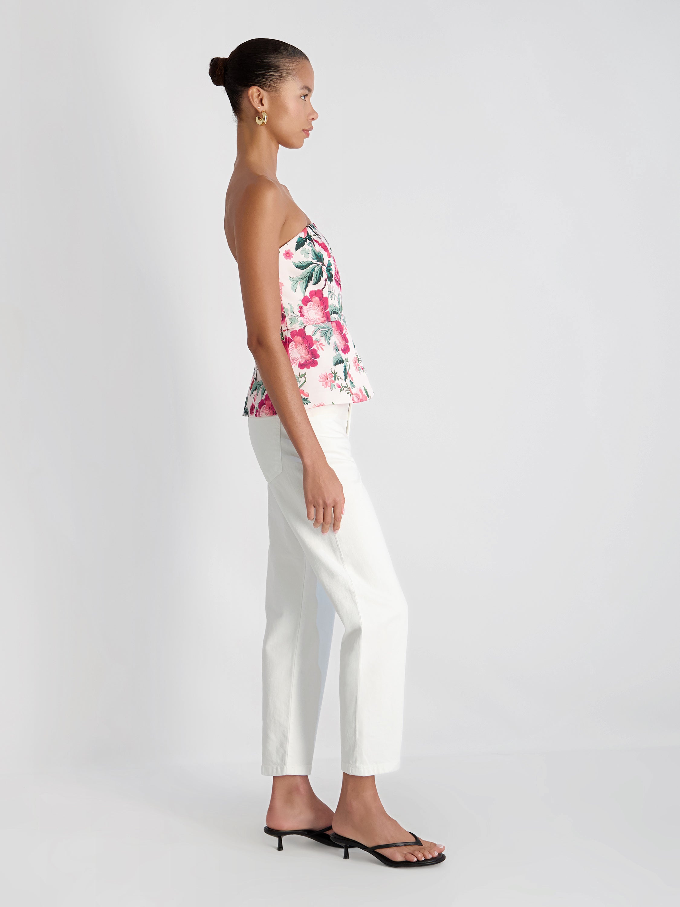 YORK SATIN CHRISTA FLEUR STRAPLESS TOP VIEW 5 | New Arrivals