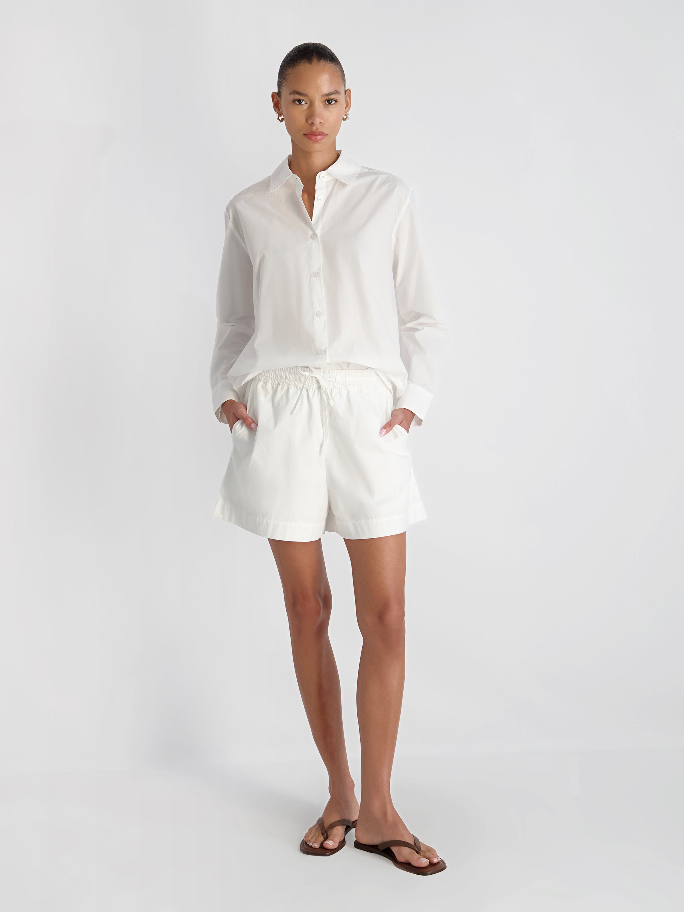 RHODES POPLIN BUTTON DOWN SHIRT VIEW 3