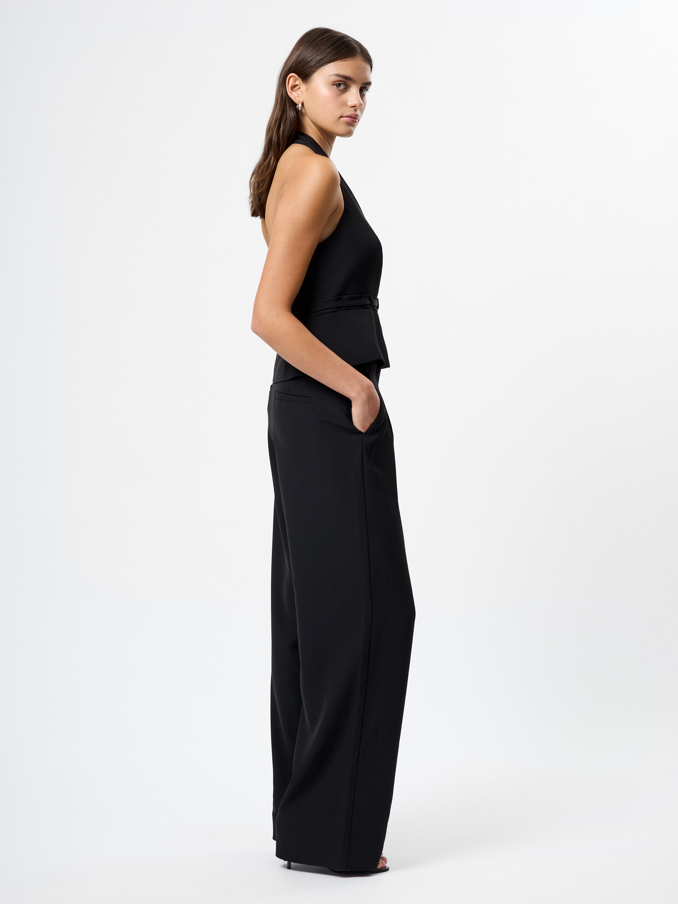 HARRY SUITING BELTED HALTER TOP VIEW 5
