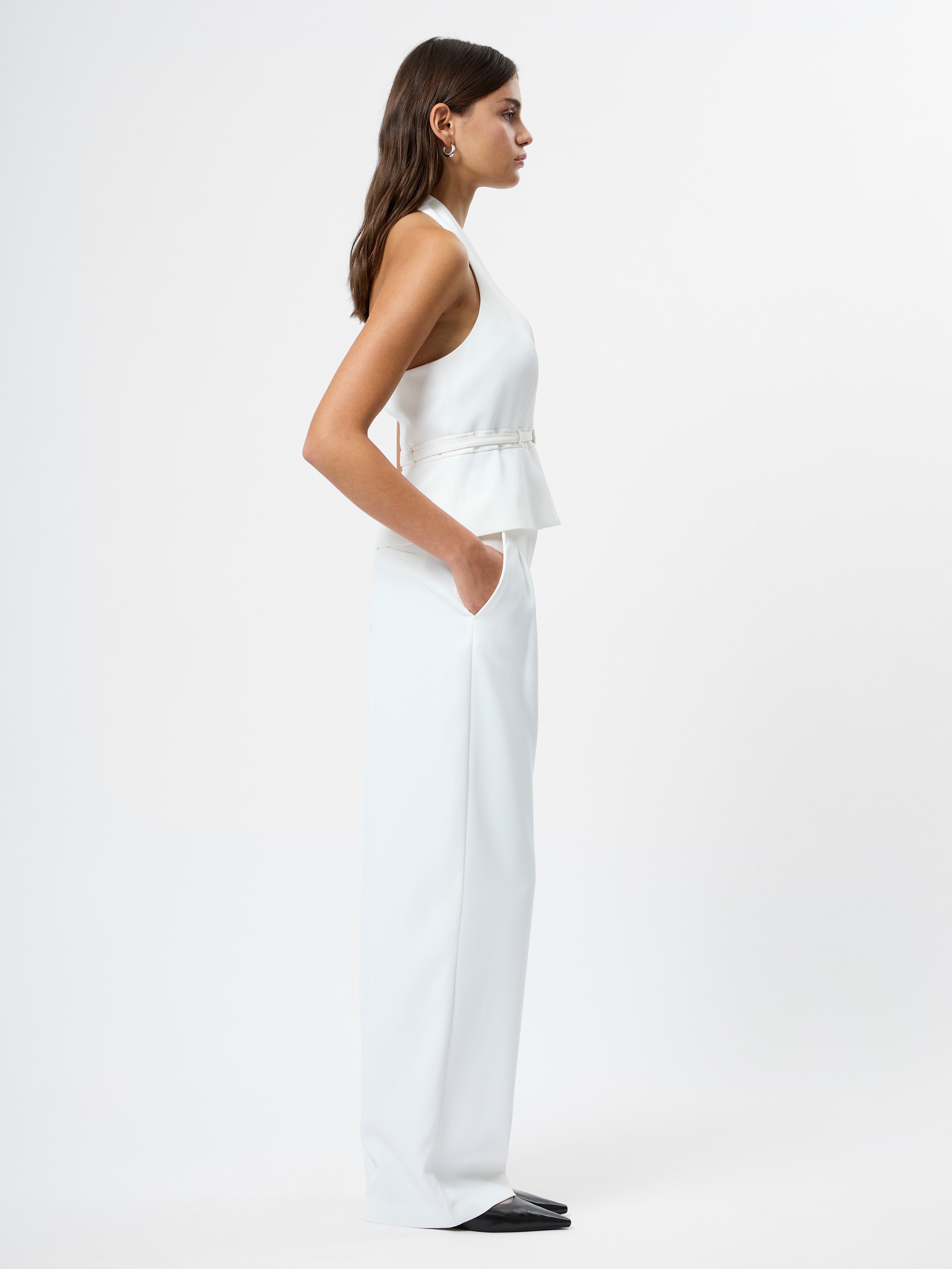 HARRY SUITING BELTED HALTER TOP VIEW 5