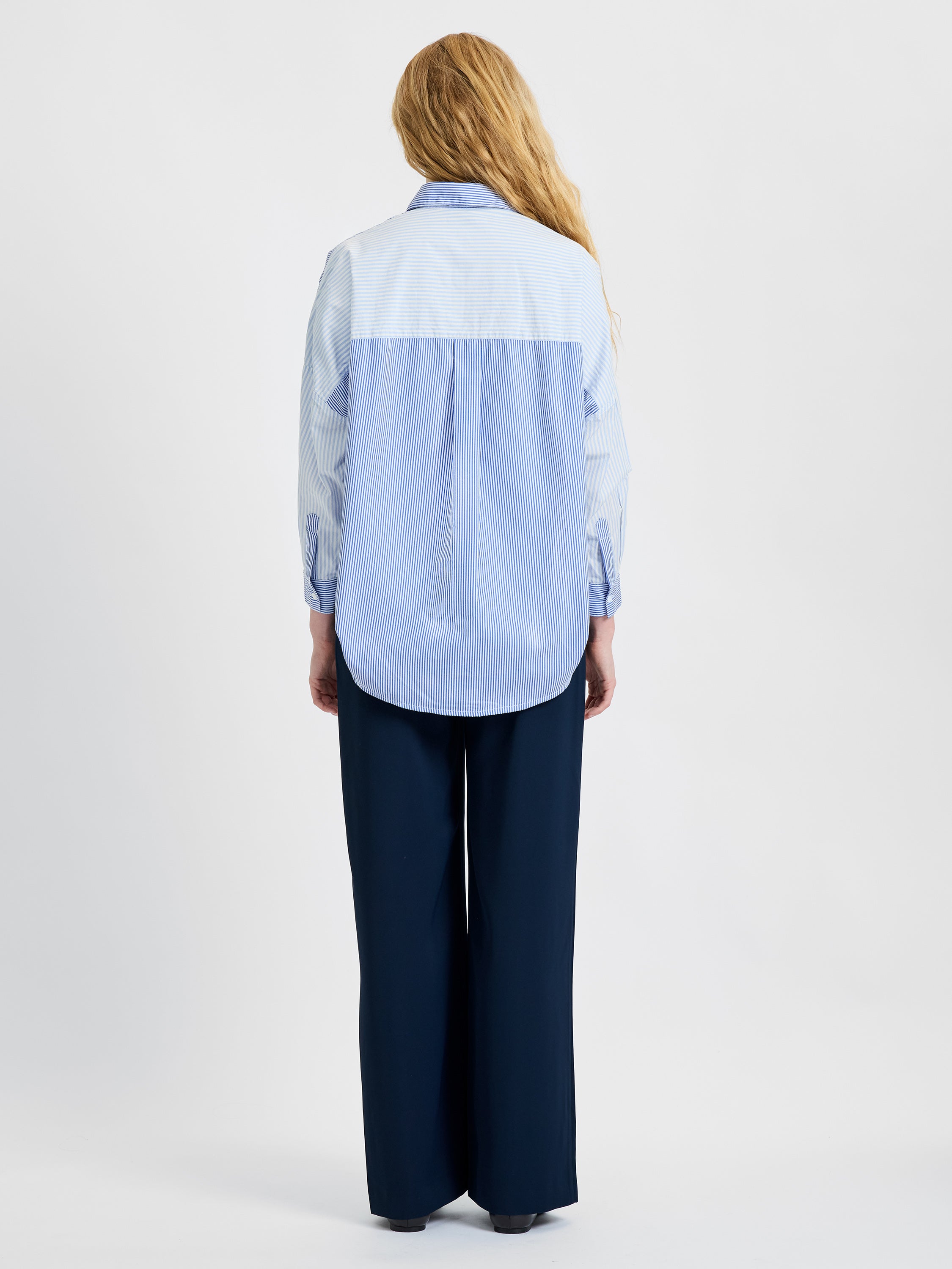 STRIPE SHIRTING POPOVER SHIRT VIEW 4