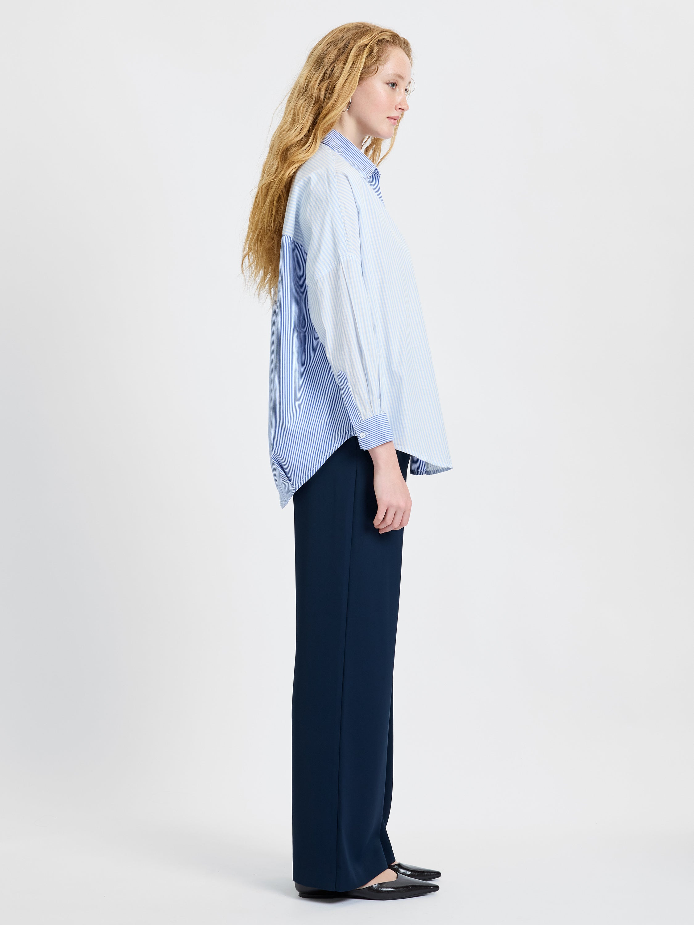 STRIPE SHIRTING POPOVER SHIRT VIEW 5