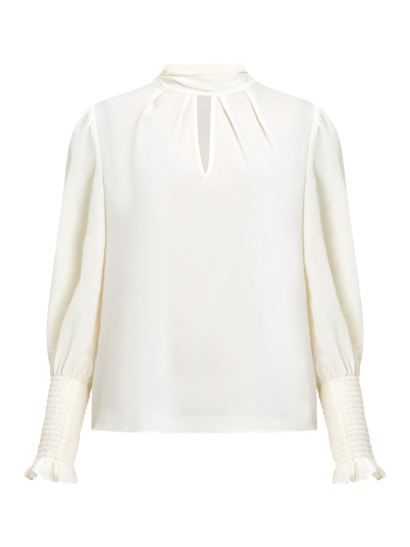 Crepe Light Keyhole Top Classic Cream | French Connection US